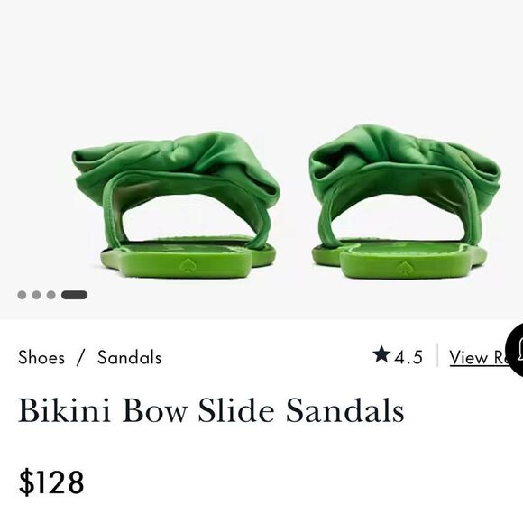 128.00 KATE SPADE NWOT OR BOX Bikini Bow Slide Sandals 7 ON SITE FULL Price - Picture 3 of 7